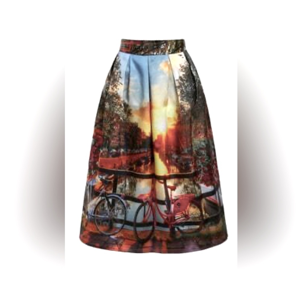 A Line skirt Parisian landscape